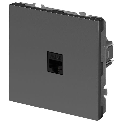 Розетка информационная 1-м СП Galaxy RJ45 16А IP20 250В графит 15-3107-06 Эра Б0070745