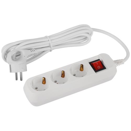 Удлинитель 3х3м с заземл. 16А IP20 GREEN LINE UDL-16-330-ES ПВС 3х1 с выкл. Эра Б0065056