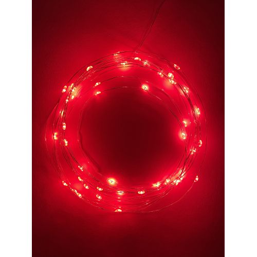 Гирлянда светодиодная "Нить" 5м 50LED красн. свет AA ENIN-5NR Эра Б0047963
