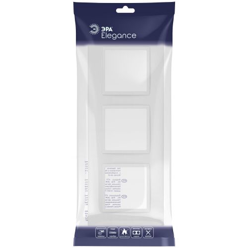 Рамка 3-м Elegance 14-5013-01М Classic для розеток и выключателей матов. бел. Эра Б0065826