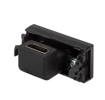 Розетка аудио/видео проходная HDMI Simon 27 узкий модуль (мама-мама) механизм графит Simon 2701094-038