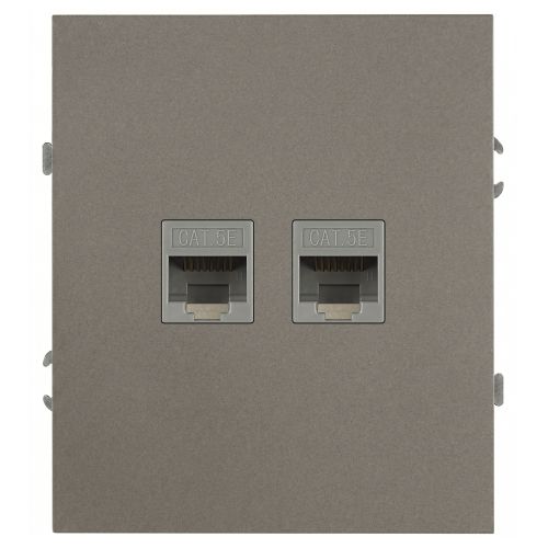 Розетка информационная 2-м СП Arktik RJ45 16А IP20 250В титан 16-3108-07 Эра Б0070490