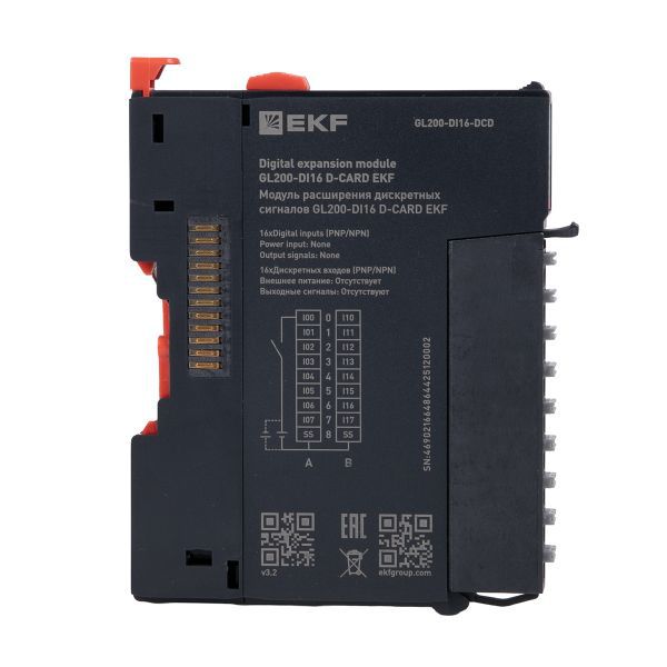 Модуль расширения дискретных сигналов GL200-DI16 D-CARD EKF GL200-DI16-DCD