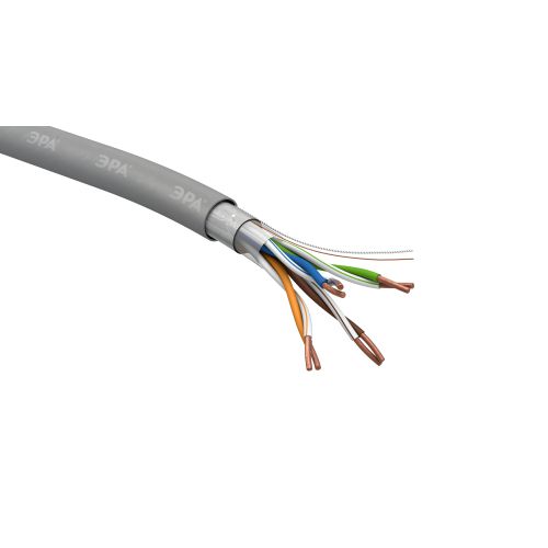 Кабель витая пара F/UTP кат.5E 4х2х24 AWG CU PVC SIMPLE (уп.305м) FL-4-PVC Эра Б0044685