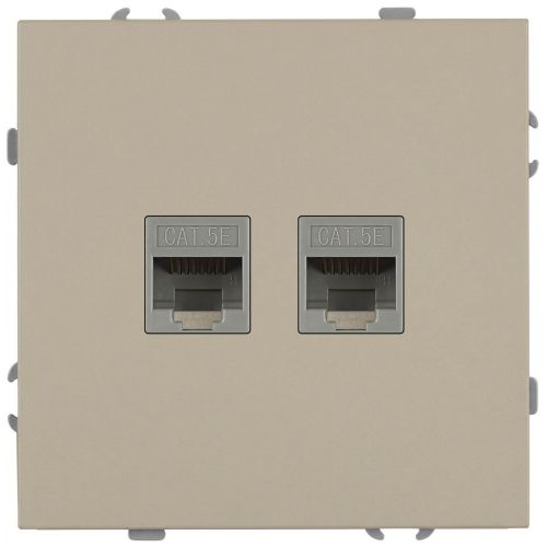 Розетка информационная 2-м СП Galaxy RJ45 16А IP20 250В шампань 15-3108-04 Эра Б0070762