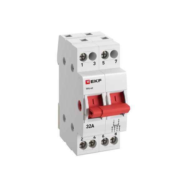 Переключатель трехпозиционный ТПС-63 2P 32А PROxima EKF TPS232