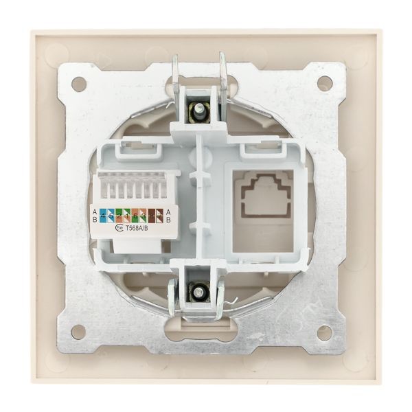 Розетка компьютерная 1-м СП Валенсия RJ45 крем. PROxima EKF EWK01-035-20