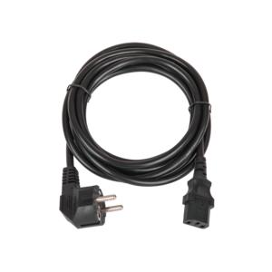 Кабель питания CEE 7/7 евровилка с заземл./разъем C13 IEC 60320 3х0.75кв.мм 250В 6А 3м черн. NIKOMAX TLK-PCC06-030