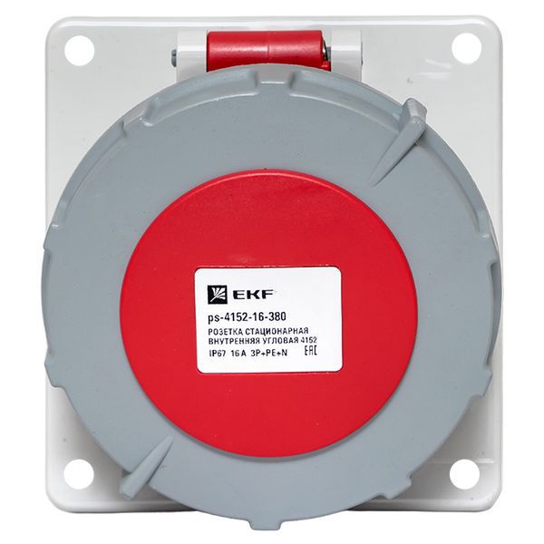 Розетка стационарная внутренняя угловая 4152 3Р+РЕ+N 16А 380В IP67 PROxima EKF ps-4152-16-380