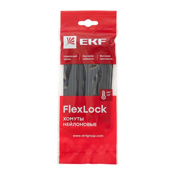 Хомут P6.6 3.6х140 FlexLock стандартный черн. (уп.100шт) PROxima EKF plc-fl-ctsb-3.6x140