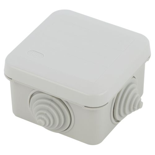 Коробка распаячная KORz-70-70-40-4gv открытой установки 70х70х40мм защелк. крышка 4 вставл. сальника IP55 Эра Б0055758