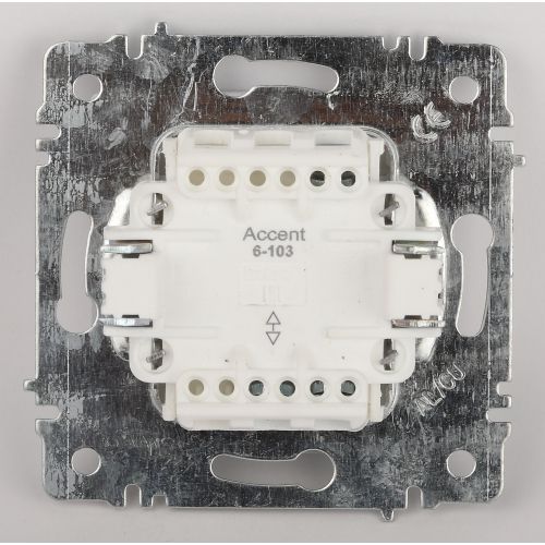 Переключатель 1-кл. СП Accent 6-103-01 10А IP20 250В AL/CU бел. Intro Б0063450