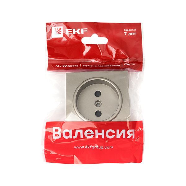 Панель лицевая Валенсия для розетки 1-м 10А защ. шторки без заземл. кашемир PROxima EKF ESR10-L-022-40