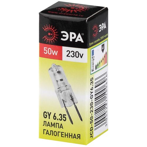 Лампа галогенная GY6.35-JCD-50W-230V 50Вт капсула GY6.35 230В Эра C0027374
