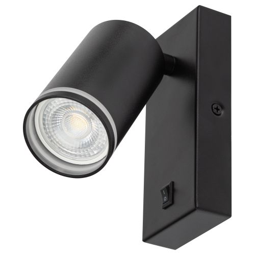Светильник WL19 BK GU10 MR16 IP20 настенный черн. Эра Б0056360
