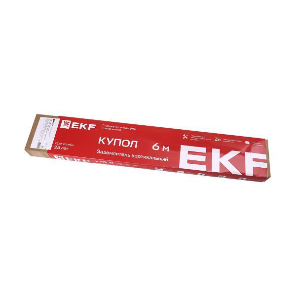 Заземлитель вертикальный безмуфтовый 6м (6х1000мм) TDZ EKF gc-28600