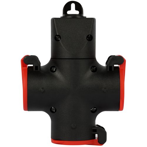 Колодка KB-3e-R-IP44 с заземлением 3 розетки 16А IP44 красн. Эра Б0072714