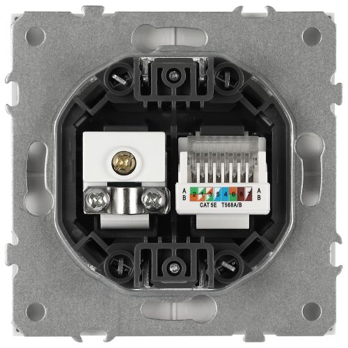 Розетка комбинированная СП Galaxy RJ45 + TV 16А IP20 250В бел. 15-3110-01 Эра Б0070776
