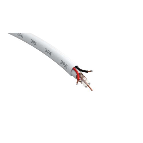 Кабель для аналогового видеонаблюдения KL-0.5-PVC КВК-В-2+2х0.5кв.мм 200м бел. Simple Эра Б0052736