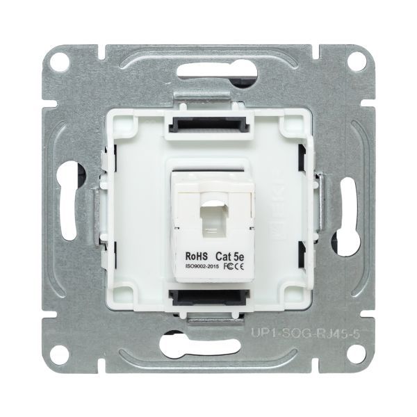 Розетка компьютерная СП Эпика RJ45 кат.5 механизм графит EKF UP1-SOG-RJ45-5