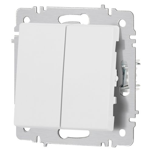 Переключатель 2-кл. СП Accent 6-107-01 10А IP20 250В AL/CU бел. Intro Б0063554