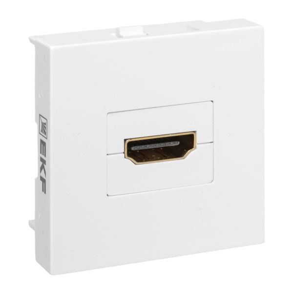 Розетка HDMI 1-м СП 2мод. без индикатора бел. EKF E2MR-21HDMI-10