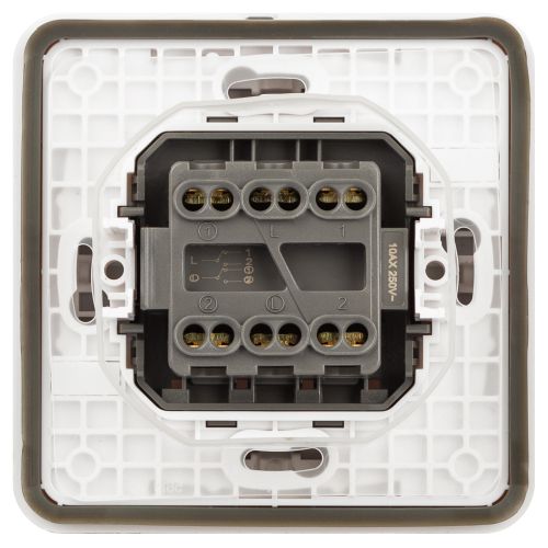 Переключатель Эксперт 11-1526-01 двойн. IP55 10АХ-250В СУ бел. Эра Б0063248