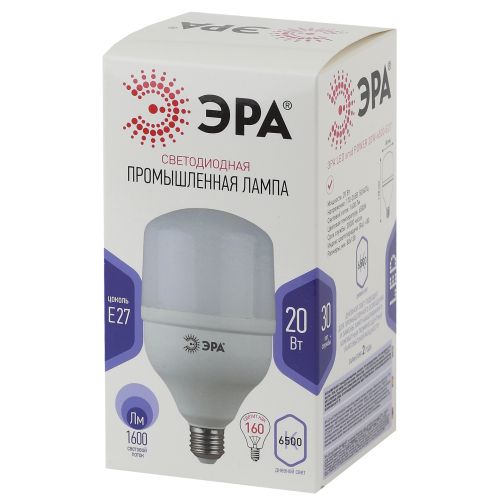 Лампа светодиодная высокомощная STD LED POWER T80-20W-6500-E27 20Вт T80 колокол 6500К холод. бел. E27 1600лм Эра Б0027011