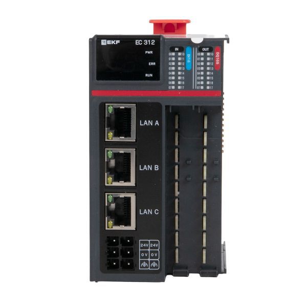 Контроллер программируемый логический (ПЛК) EC312 токоподающий D-CARD EKF PLC-EC312-S-DCD