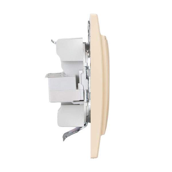 Розетка компьютерная + телефонная 2-м СП Минск RJ45 + Phone беж. EKF ERK00-135-20