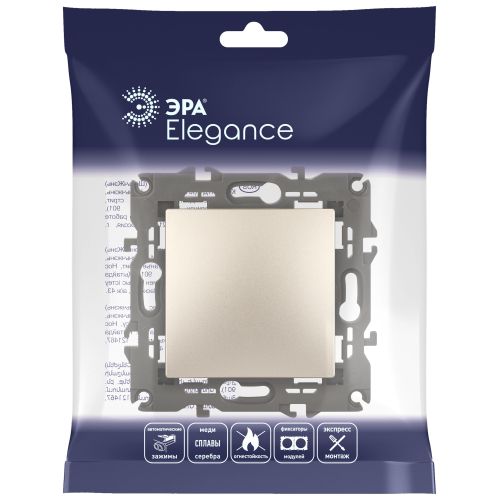 Переключатель 1-кл. СП Elegance 14-1103-04 10А IP20 250В 10AX механизм шампань Эра Б0034226