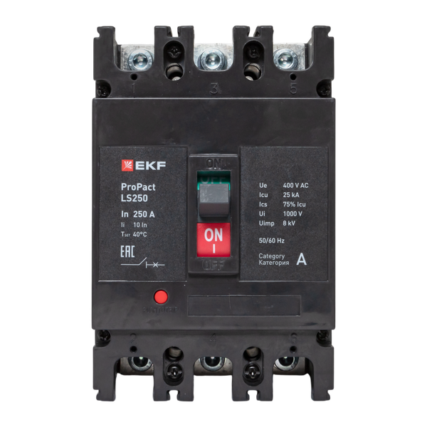 Выключатель автоматический LS250 25кА 3P 250А ProPact EKF mccb-250-25-3-250-ls