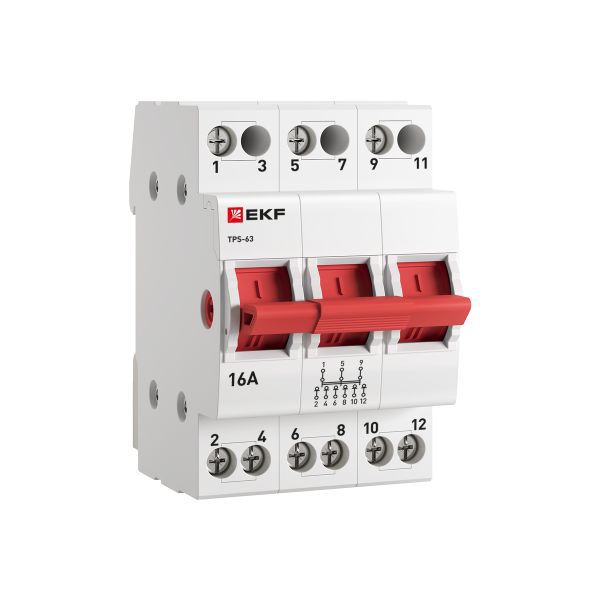 Переключатель трехпозиционный ТПС-63 3P 16А PROxima EKF TPS316