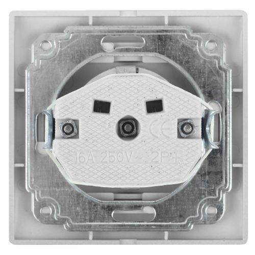 Розетка 1-м СП Plano 1-201-01 16А IP20 250В 2P бел. Intro Б0053859