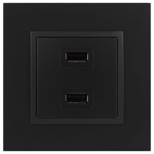 Устройство зарядное USB 14-4110-05 5В-2100мА Elegance антрацит ЭРА Б0034373
