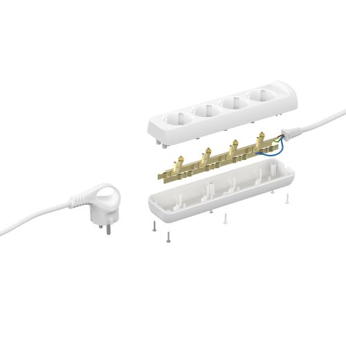 Удлинитель 4х3м с заземл. 10А IP20 UX-4e-3m ПВС 3х0.75 Эра Б0038579