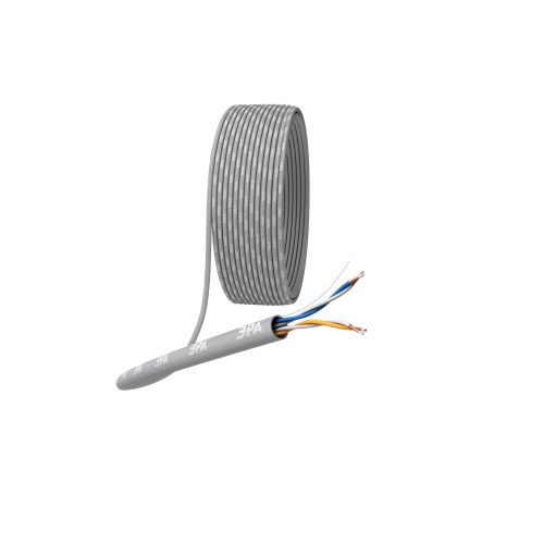 Кабель витая пара U/UTP кат.5E 2х2х24AWG solid CCA PVC Simple сер. (м) UL-2-PVC-A Эра Б0044433