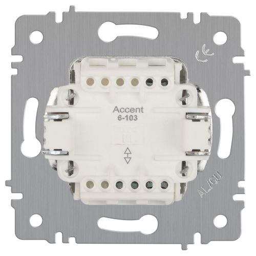 Переключатель 1-кл. СП Accent 6-103-01 10А IP20 250В AL/CU бел. Intro Б0063450