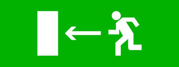 Пиктограмма "Направление налево" 320х120мм (для EXIT SAFEWAY-40) EKF pkal-01-03