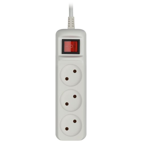 Удлинитель 3х3м без заземл. 10А IP20 U-3s-3m-2х1 ПВС 2х1 с выкл. Эра Б0044050
