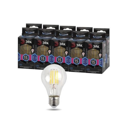 Лампа светодиодная филаментная F-LED-15W-840-E27 15Вт A60 грушевидная 4000К нейтр. бел. E27 Эра Б0046983