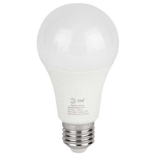 Лампа светодиодная RED LINE LED A65-25W-840-E27 R 25Вт A65 груша 4000К нейтр. бел. E27 Эра Б0048010