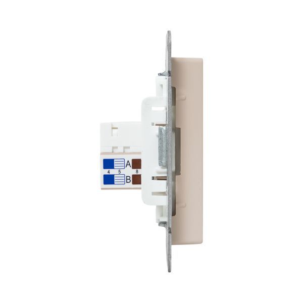 Розетка компьютерная СП Эпика RJ45 кат.5 механизм крем. EKF UP1-SOI-RJ45-5
