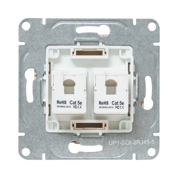 Розетка компьютерная СП Эпика RJ45 кат.5 механизм крем. EKF UP1-SOI-RJ45-5