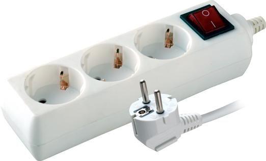 Удлинитель 3х3м с заземл. 10А IP20 S 3х3-ZDV 2.2кВт с выкл. Volsten 9328