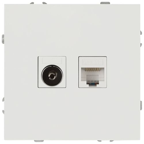 Розетка комбинированная СП Galaxy RJ45 + TV 16А IP20 250В бел. матов. 15-3110-08 Эра Б0070790
