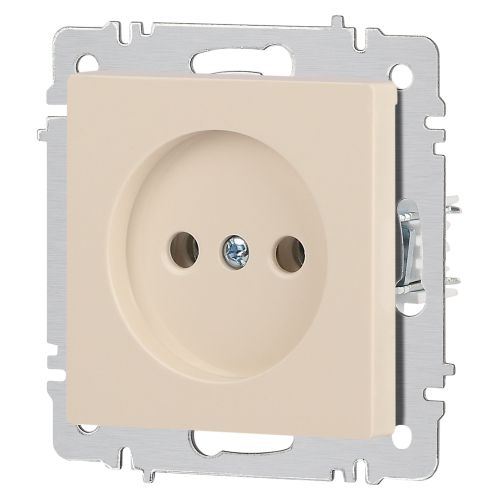 Розетка 1-м СП Accent 6-201-02 16А IP20 250В 2P сл. кость Intro Б0063659