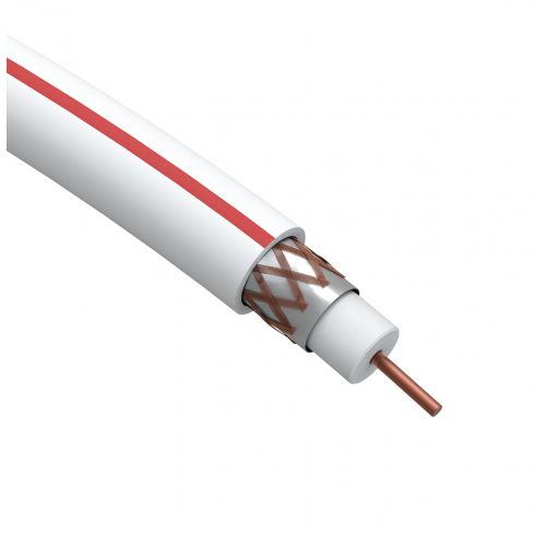 Кабель коаксиальный SAT 50м Cu/(оплетка Cu 75%) PVC 75Ом бел. (уп.10м) S-M-75-PVC10 Эра Б0044618