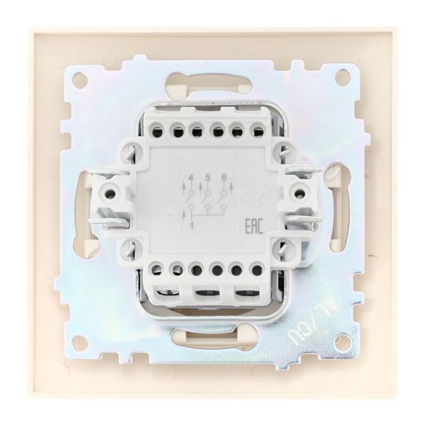 Выключатель 3-кл. СП Валенсия 10А крем. PROxima EKF EWV10-024-20
