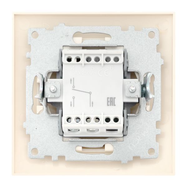 Переключатель проходной 1-кл. СП Валенсия 10А IP20 крем. PROxima EKF EWV10-025-20